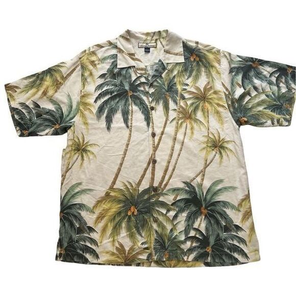 Tommy Bahama Silk Shirt Size L - Picture 1 of 9